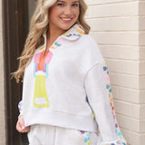 Grey Mutli Zipper Collar Sweatshirt - Queen of Sparkles