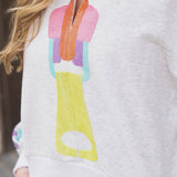 Grey Mutli Zipper Collar Sweatshirt - Queen of Sparkles