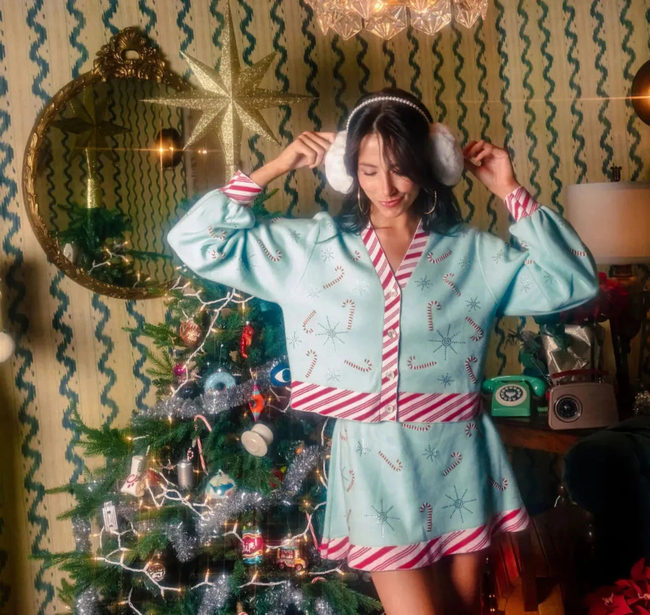 Mint Peppermint Stripe Trim Candy Cane Skirt – Queen of Sparkles