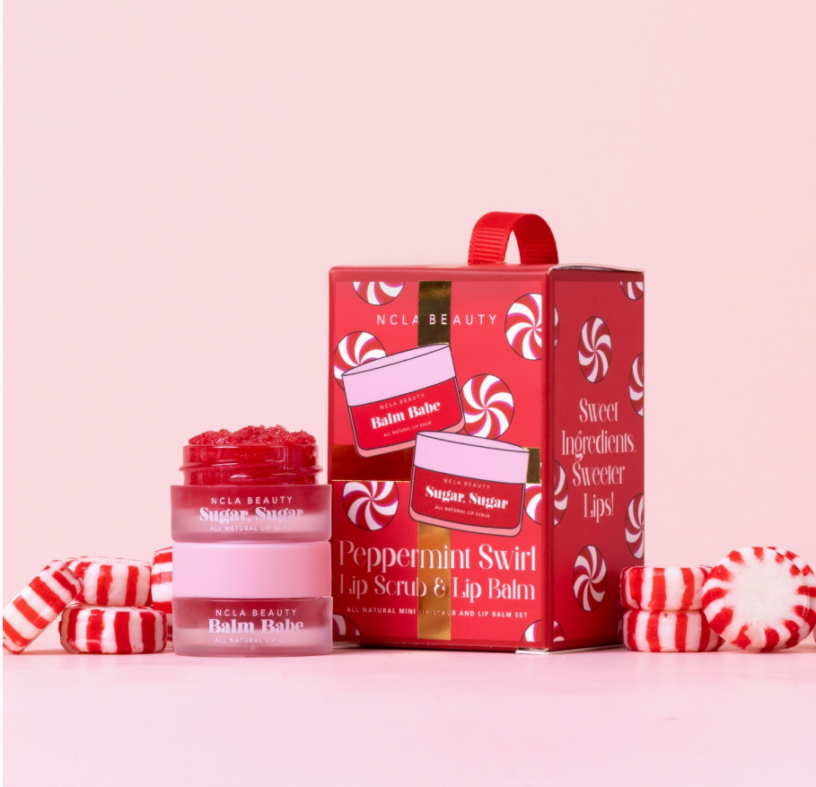Peppermint Swirl Lip Treatment Holiday Ornament Gift Set
