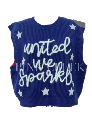 Queen of Sparkles United We Sparkle Sweater Tank