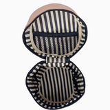 Round Skin Care Case with Handle – Pink/Blush