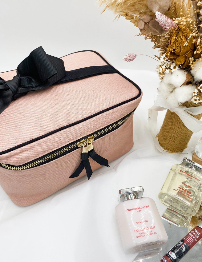 Medium Box Makeup & Toiletry Case – Pink/Blush