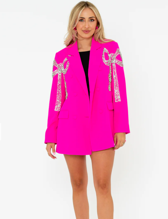 Quinn Hot Pink Blazer – BuddyLove