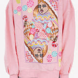 Pink Candyland Logo Sweatshirt - Light Pink [Queen of Sparkles]