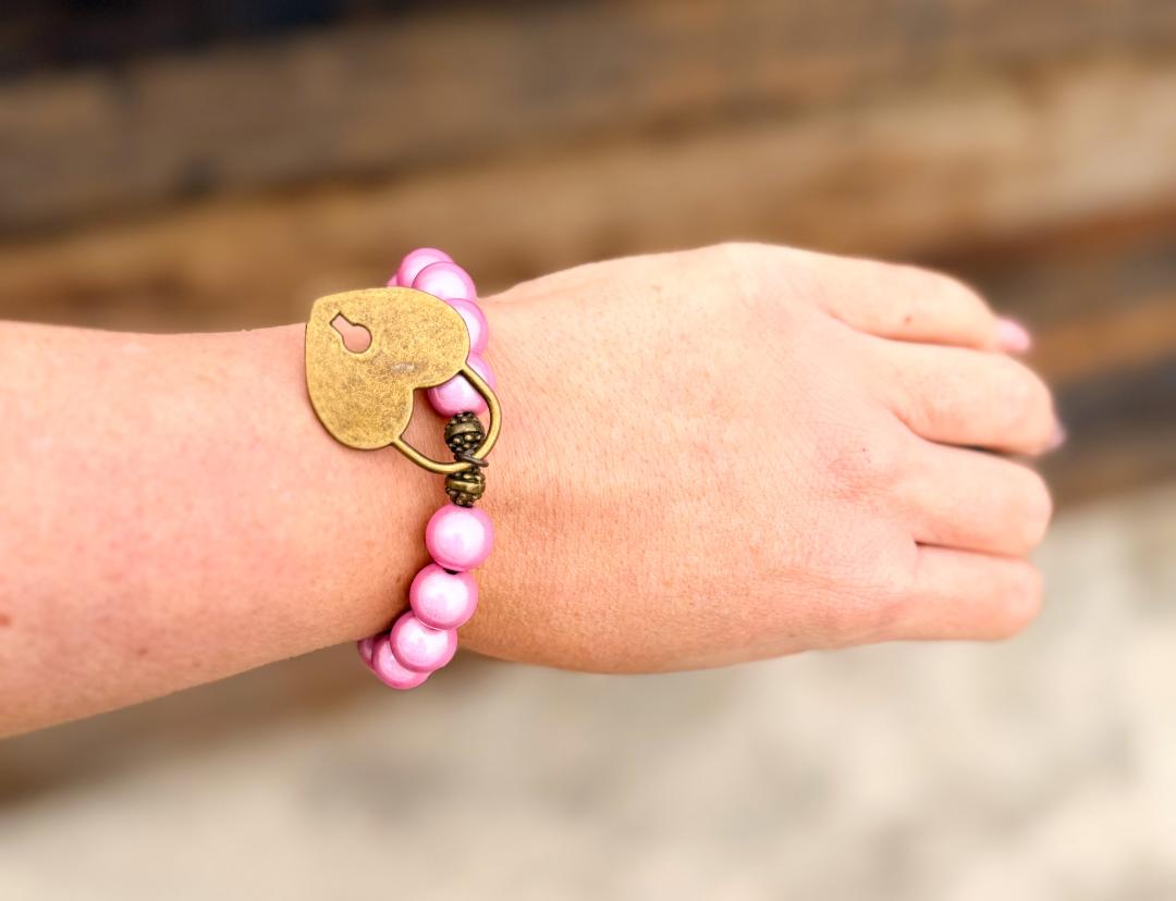 Pink Locket Bracelet