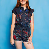 Denim Groovy Star Romper - Denim [Queen of Sparkles]