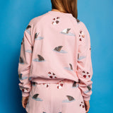 Shark Fin & Float Sweatshirt - Light Pink [Queen of Sparkles]
