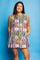 Striped Multi Vintage Suitcase Tank Dress - Navy & White [Queen of Sparkles]