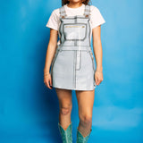 Full Sequin Overall Tee Dress - White [Queen of Sparkles]