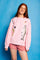 Fishing Pole With Hooked Fish Sweatshirt - Pink [Queen of Sparkles]