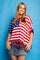 American Flag Knit Poncho - American [Queen of Sparkles]