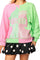Licensed Green & Pink Colorblock Character Profile 'Wicked' Sweatshirt [Queen of Sparkles]-Multi