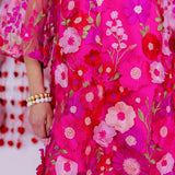 Pink Bouquet Embroidered Caftan Dress – Brianna Cannon