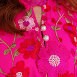 Pink Bouquet Embroidered Caftan Dress – Brianna Cannon