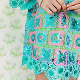 Turquoise Mosaic Lace Caftan Dress – Brianna Cannon