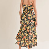 Gia Fruitful Button Down Maxi Dress