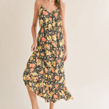 Gia Fruitful Button Down Maxi Dress