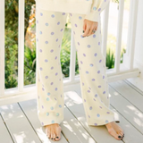 Beige & Lavender Polka Dot Sparkle Logo Pant - Queen of Sparkles