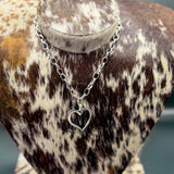 Large Open Heart-Silver-Chansuttpearls