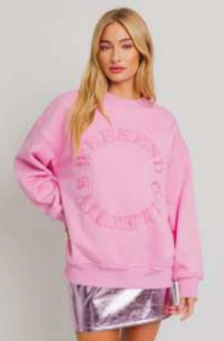Weekend Collective Crewneck Sweatshirt Pink