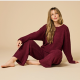 Softies Marshmallow Reverse Seam Bracelet Lounge Set –Cherry Cola