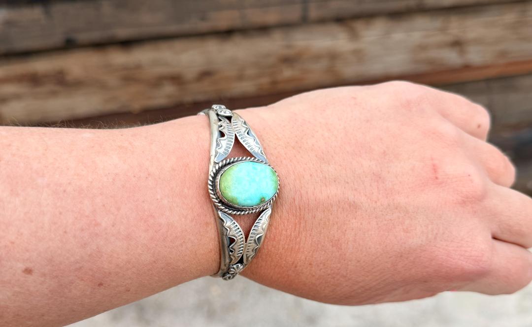 One-Stone Sonoran Turquoise Cuff