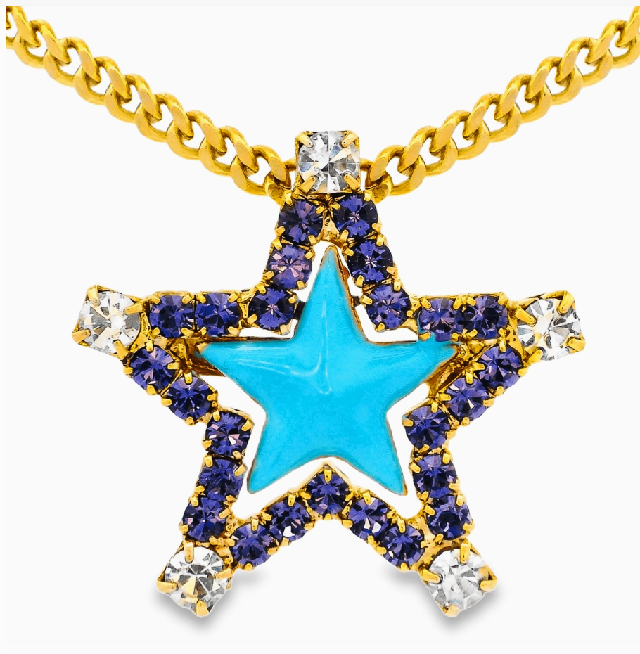 Sweet Star Necklace-TOVA-Light Blue