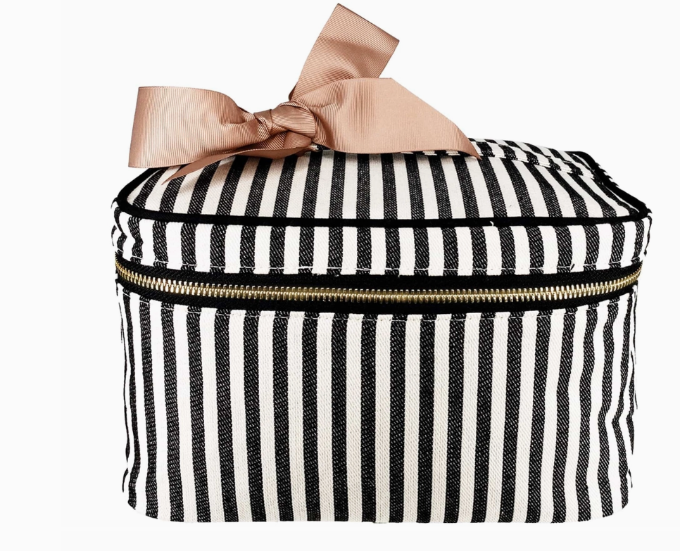 Bag-all Medium Box Makeup and Toiletry Bag in Striped