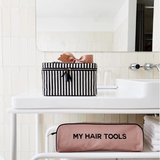 Bag-all Medium Box Makeup and Toiletry Bag in Striped