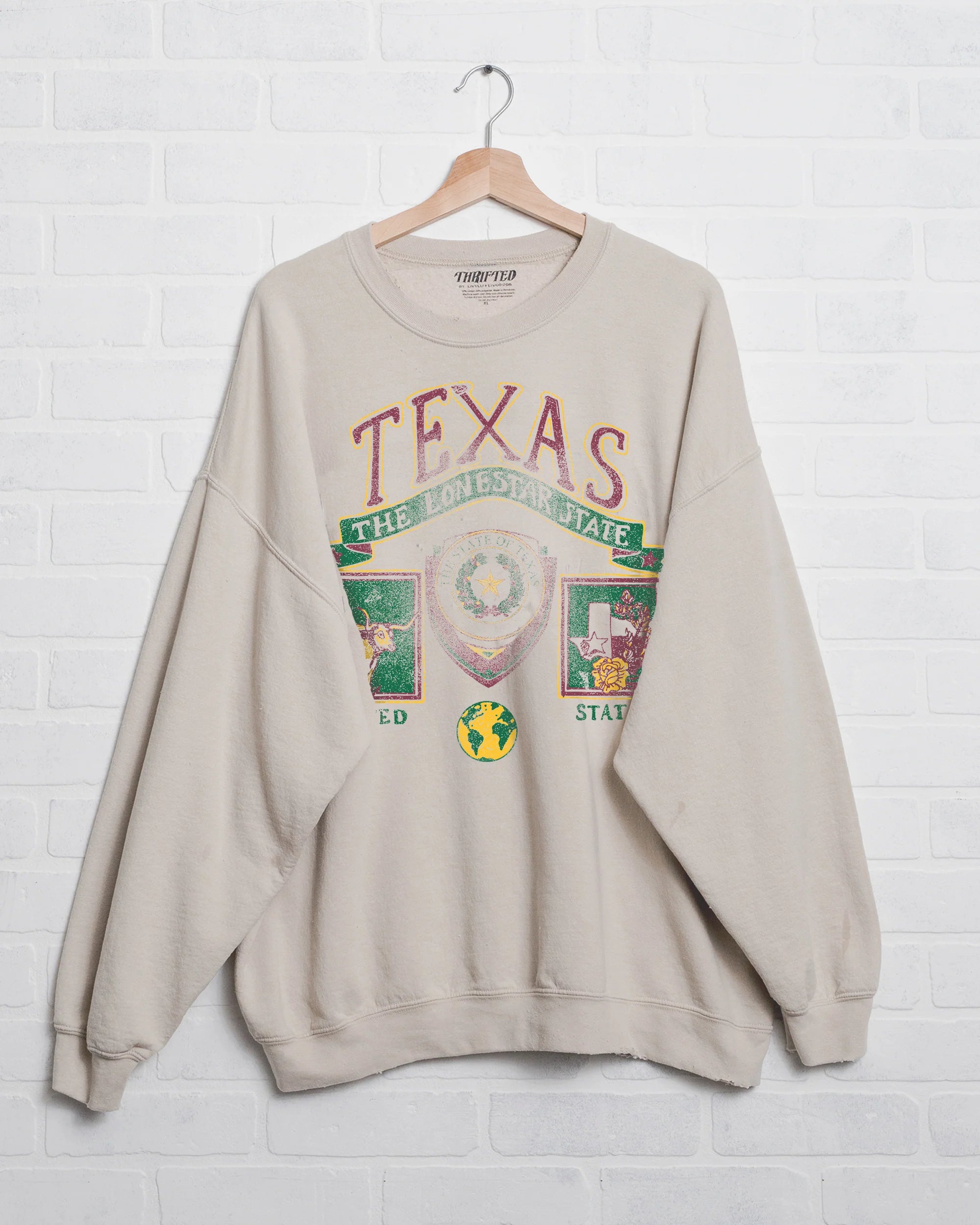 Texas The Lonestar State Sweatshirt - Sand