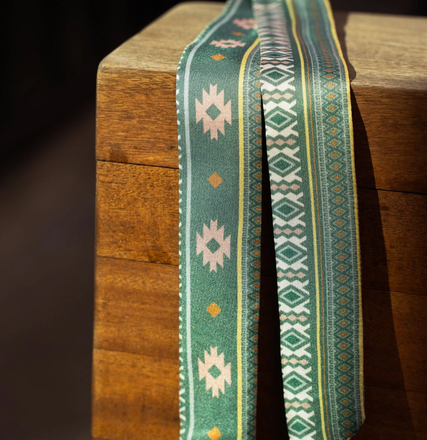 Evergreen Aztec Lil Twilly Scarf 29" | Wrist Scarf