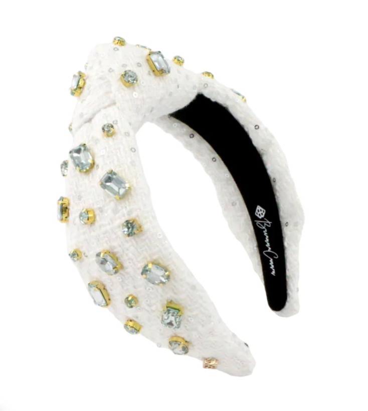 White Tweed Let It Snow Headband-(Brianna Cannon) Pre Order