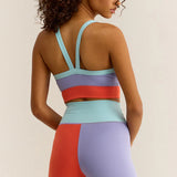 Spot On Color Block Bra - Cosmic Sky [Z Supply]