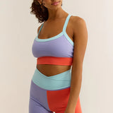 Spot On Color Block Bra - Cosmic Sky [Z Supply]