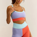 Spot On Color Block Bra - Cosmic Sky [Z Supply]