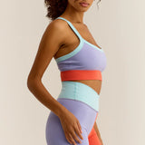 Spot On Color Block Bra - Cosmic Sky [Z Supply]