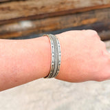 Arrow-Stamped Sterling Silver Cuff