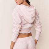 LoveShackFancy Arienne Bow Print Zip Hoodie – Chantilly