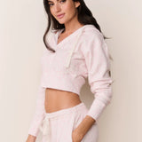 LoveShackFancy Arienne Bow Print Zip Hoodie – Chantilly