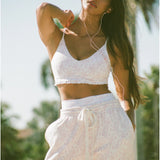 LoveShackFancy Lillia Bow Print Sweatpant – Chantilly