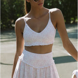 LoveShackFancy Vanina Bow Print Mini Active Skort – Chantilly