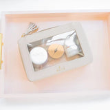 Clear Toiletry Bag - Nude [Hollis]