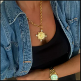 Coin Necklace-Chansuttpearls-Gold