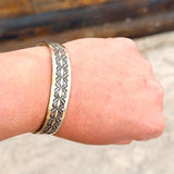 Sterling Silver Cuff with Stamped Design