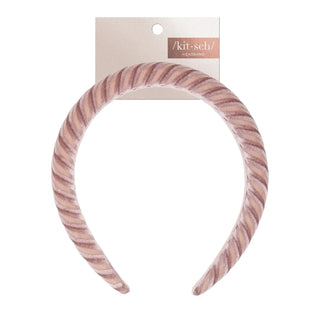 Padded Velvet Headband - Blush