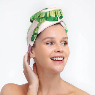 Quick Dry Hair Towel - Palm Print