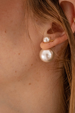It Takes Two Double Pearl Earring