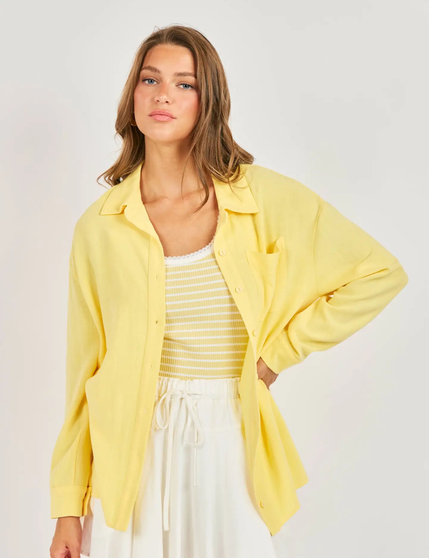 Sugarloaf Button Up Shirt - Butter