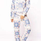 Preorder Ivory, Blue & Light Pink Patchwork Pant - Multi [Queen of Sparkles]